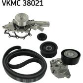 Water Pump + V-Ribbed Belt Set SKF - VKMC 38021