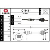 Aandrijfas SNRA - C1149