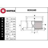 Pulley- alternator SNRA - 826160
