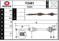 Arbre De Transmission VKJC 5939 SKF 962, 370mm, Avec