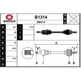 Drive Shaft SNRA - B1314