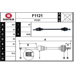 Cruise Drive Shaft With Grease Point For Fiat Panda 4x4 - Replaces 5959654, 4606993, 4593224