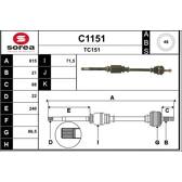 Drive Shaft SNRA - C1151