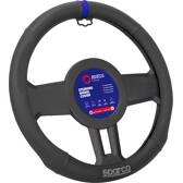 Funda de volante - Negra con ribete Sparco azul SPARCO - SPS136BL