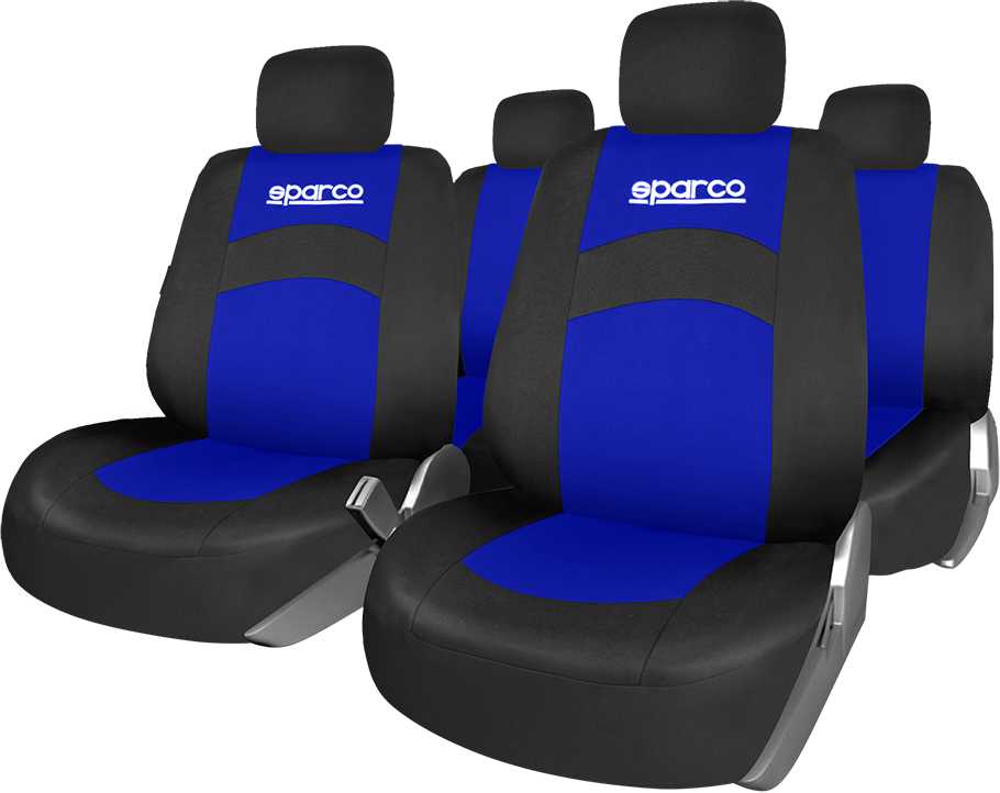 Seat cover black / blue full game SPARCO