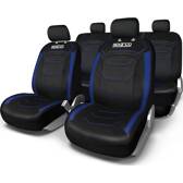 Jeu de housses complet premium sparco noir liseré bleu SPARCO - SPS406BL