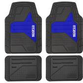 Set of 4 Sparco grey/blue PVC mats SPARCO - SPF511BL