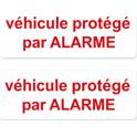 Autocollant "véhicule protégé par alarme" x 2 STICKZIF - STU21