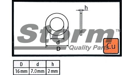 Sachet de 10 joints d'étanchéité (porte-injecteur) STORM 46000000116