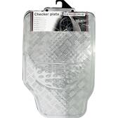 Gummimatten im Aluminium-Look  4 Stück  Chrom SWISSDRIVE - APA1000
