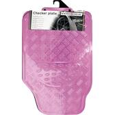 Gummimatte im Aluminium-Look  4 Stück  Rosa SWISSDRIVE - APA60PK