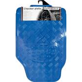 Tappetino in gomma look alluminio - 4 pezzi - Blu SWISSDRIVE - APA2000