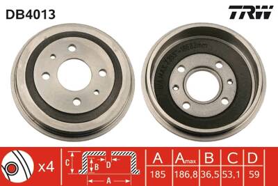 Tambour de frein TRW DB4013