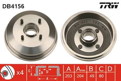 Tambour de frein TRW DB4156