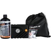 Puncture repair kit with compressor and flexible bottle - 450ml TERRA-S - T56000