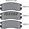 Bremsbelagsatz hinten TEXTAR - 2336101