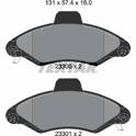 Bromsbelägg fram TEXTAR - 2330002