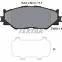 Bromsbelägg fram TEXTAR - 2398301