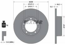 Jeu de 2 disques de frein