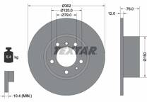 Jeu de 2 disques de frein