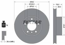 Jeu de 2 disques de frein