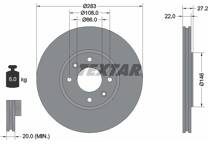 Jeu de 2 disques de frein