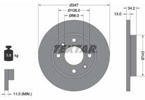 Jeu de 2 disques de frein