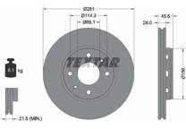 Jeu de 2 disques de frein