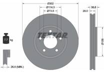 Jeu de 2 disques de frein