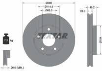 Jeu de 2 disques de frein