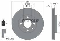 Jeu de 2 disques de frein