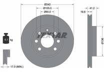 Jeu de 2 disques de frein