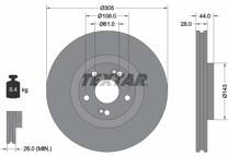 Jeu de 2 disques de frein