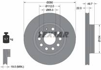 Jeu de 2 disques de frein