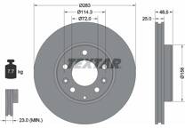 Jeu de 2 disques de frein