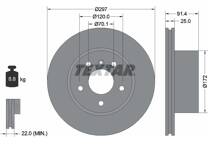 Jeu de 2 disques de frein