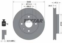 Jeu de 2 disques de frein
