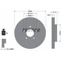 Jeu de 2 disques de frein TEXTAR - 92133905
