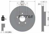 Jeu de 2 disques de frein