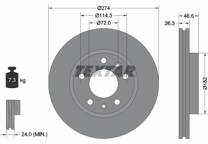 Jeu de 2 disques de frein