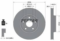 Jeu de 2 disques de frein