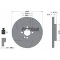 Jeu de 2 disques de frein TEXTAR - 92196703