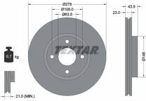 Jeu de 2 disques de frein