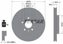 Jeu de 2 disques de frein