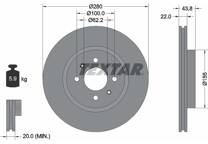 Jeu de 2 disques de frein