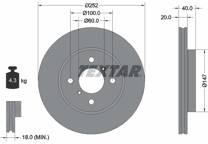 Jeu de 2 disques de frein