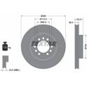 Brake disc set (2) TEXTAR - 93127200