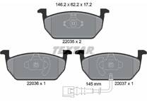 Front brake pad set