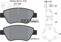 Front brake pad set