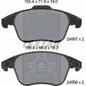 Front brake pad set TEXTAR - 2455701